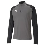 Puma teamLIGA 1/4 Men's Sweatshirt Zip Top grey-black 657236 13 #1
