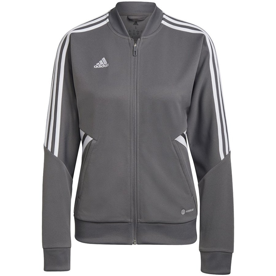 adidas Condivo 22 Track Jacket Full Zip Women's Sweatshirt Grey-White HD2280 #1