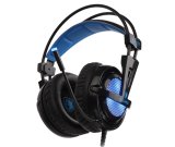 Sades Locust Plus 7.1 Surround Gaming Headphones Black-Blue #1