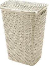Curver vasketjskurv 55 L Firkant Rattan Cremefarvet #1
