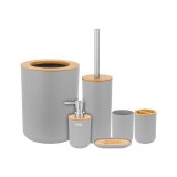 Bathroom accessory set (6 pcs) grey #1