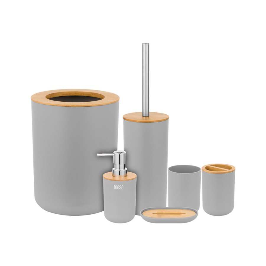 Bathroom accessory set (6 pcs) grey #1