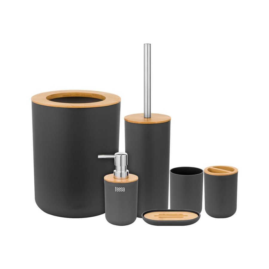 Bathroom accessory set (6 pcs) black #1