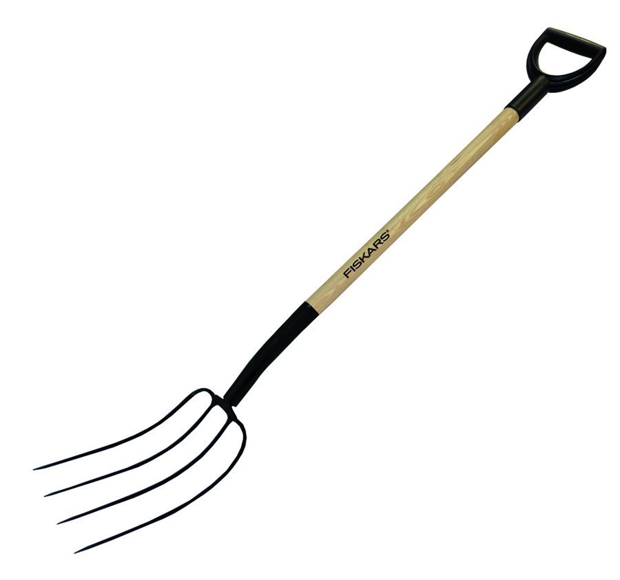 FISKARS FORKS WOODEN SHAFT 4 TINES 250 #1