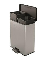 CURVER PEDAL WASTE BIN 26L+26L /IML METALLIZED #1
