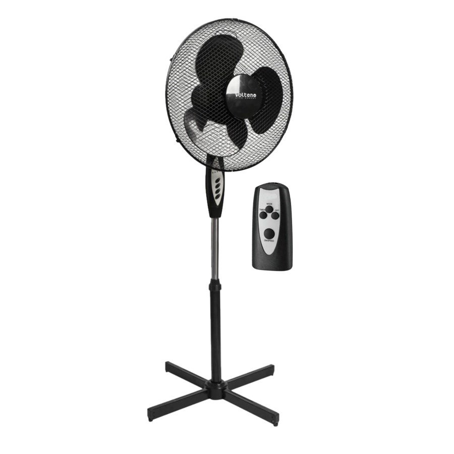 FLOOR FAN BLACK+REMOTE CONTROL 40cm #1