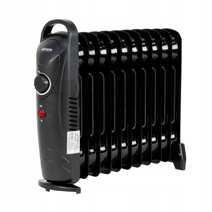 VOLTENO OIL-FILLED RADIATOR 11-FIN 600/1200W BLACK #1
