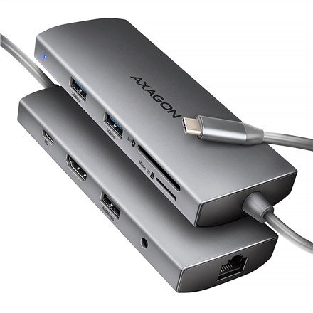Axagon HMC-8HLSA dockingstation Ledningsfrt USB 3.2 Gen 1 (3.1 Gen 1) Type-C Gr #2