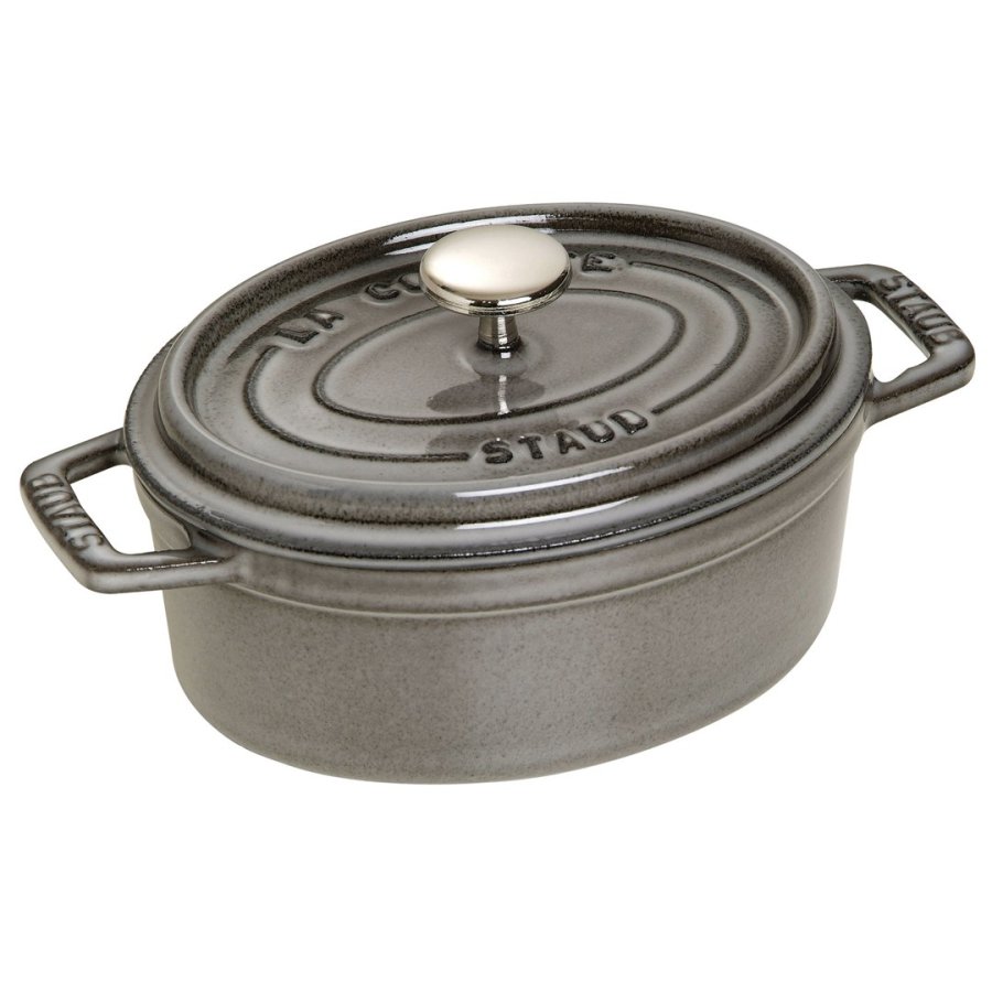 Staub oval cast iron pot - 1 ltr, Graphite #1
