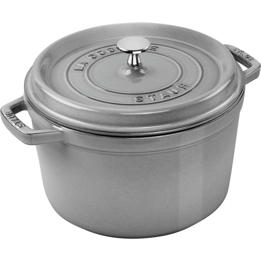 Staub Round Cast Iron Pot - 4.8 ltr, Graphite #1