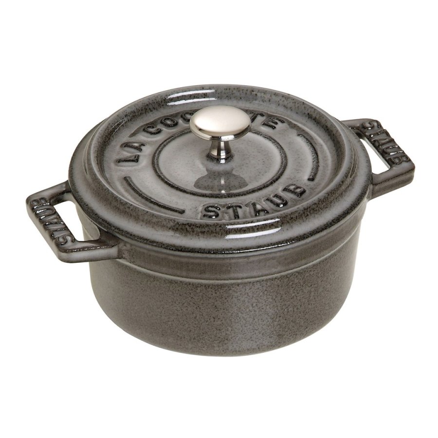 Staub Mini Round Cast Iron Pot - 250 ml, Graphite #1