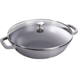 Staub cast iron wok with lid - 30 cm, Graphite #1