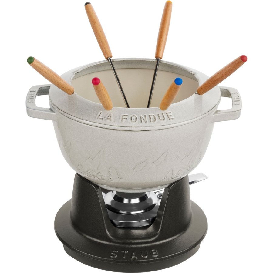 Staub fondue set - 20 cm, White truffle #1