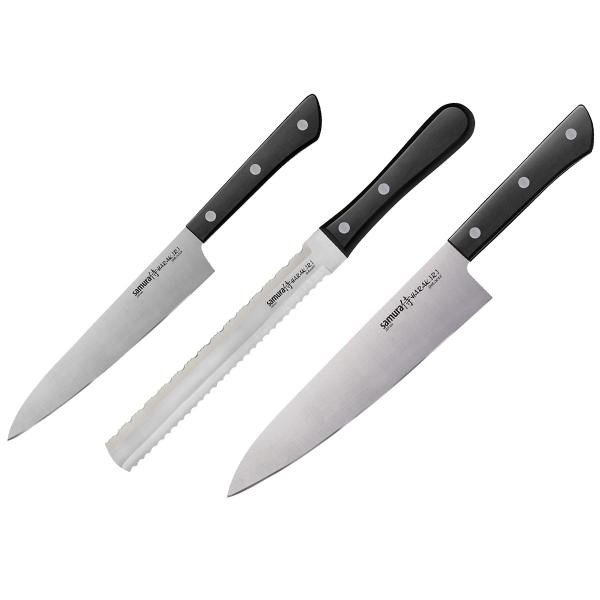 Set of 3 Samura Harakiri Kitchen Knives 0230B #1