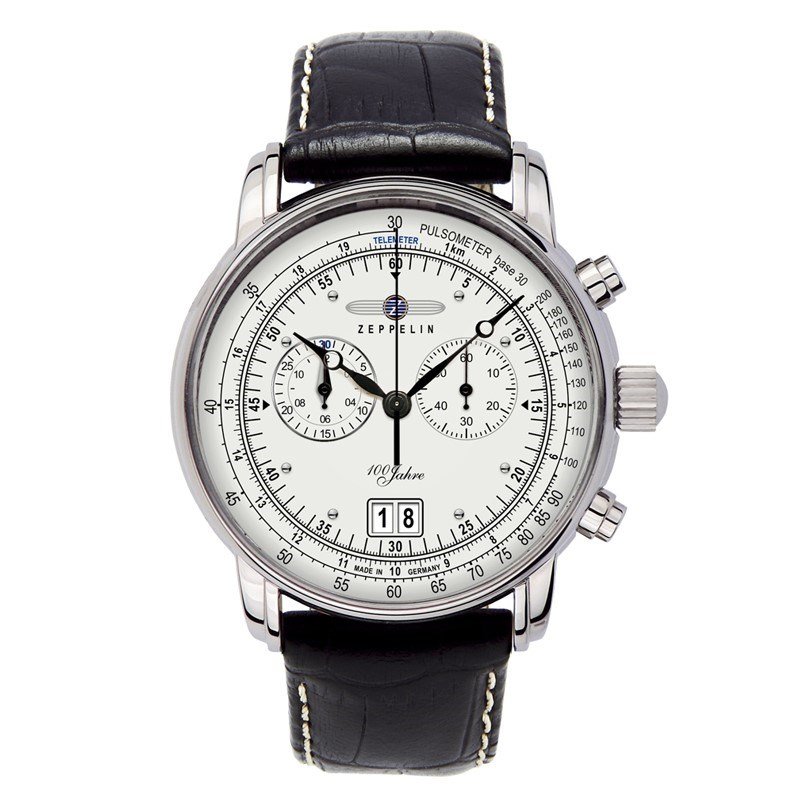 Zeppelin 7690-1 ur Wrist watch Hanstik Kvarts Slv #1