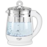 Adler | Kettle | AD 1299 | Electric | 2200 W | 1.5 L | Glass/Stainless steel | 360 rotational base | White #1