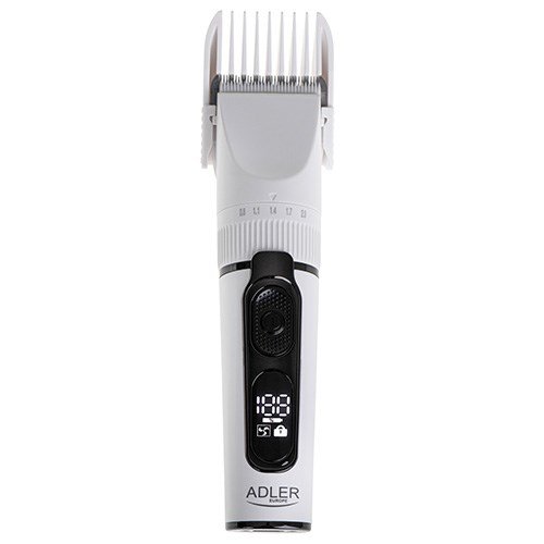 Adler | Hair Clipper with LCD Display | AD 2839 | Cordless | Number of length steps 6 | White/Black #1