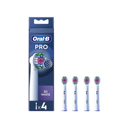 Oral-B | Replaceable toothbrush heads | EB18-4 3D White Pro | Heads | For adults | Number of brush heads included 4 | White #1