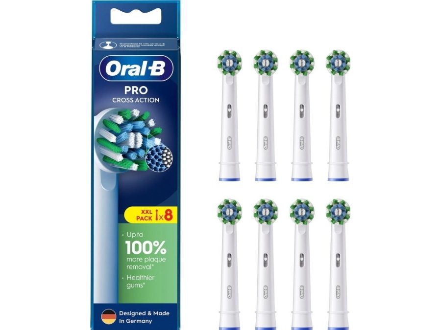 Oral-B | Replaceable toothbrush heads | EB50RX-8 Cross Action Pro | Heads | For adults | Number of brush heads included 8 | White #1
