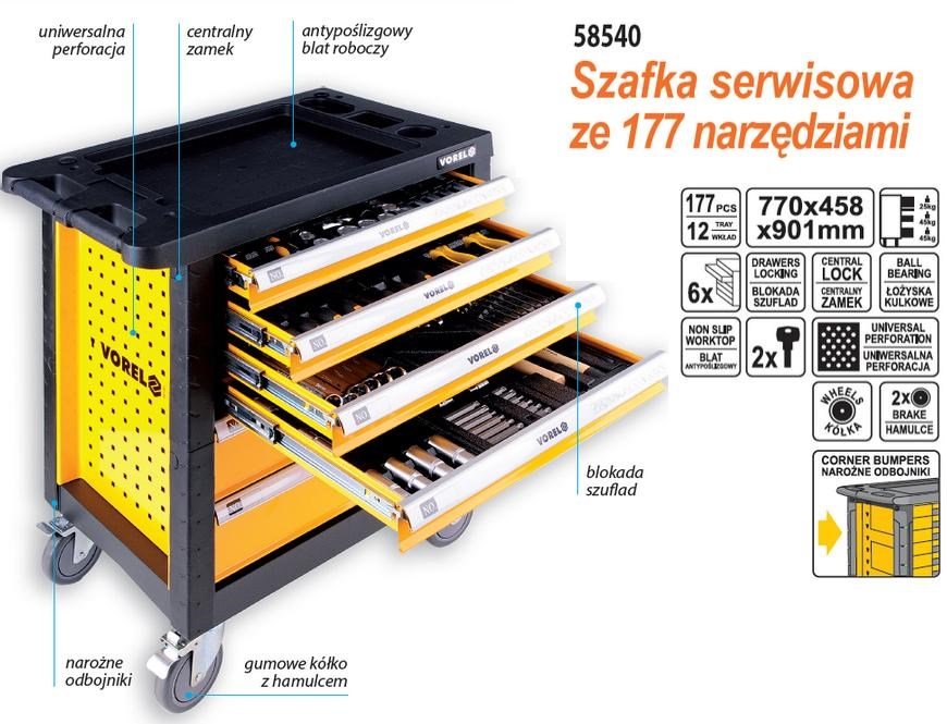 VOREL 58540 v�rkt�jskasse Rustfrit st�l #2