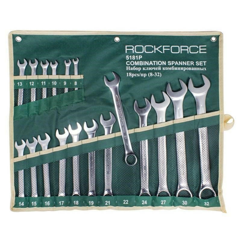 ROCKFORCE COMBINATION WRENCH set 18 pcs. (8-32mm) #1