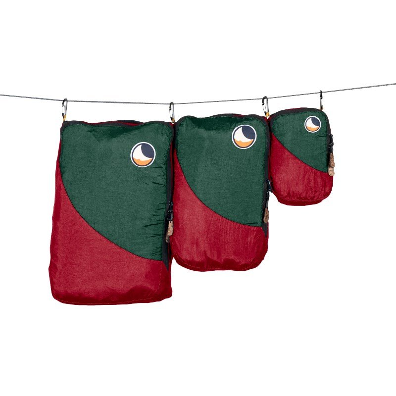 Set of 3 travel organizers TTTM burgundy/green #1