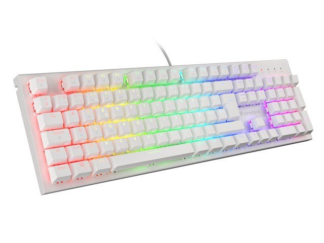 GAMING KEYBOARD GENESIS THOR 303 FR RGB BACKLIGHT MECHANICAL BROWN SWITCH WHITE HOT SWAP #1