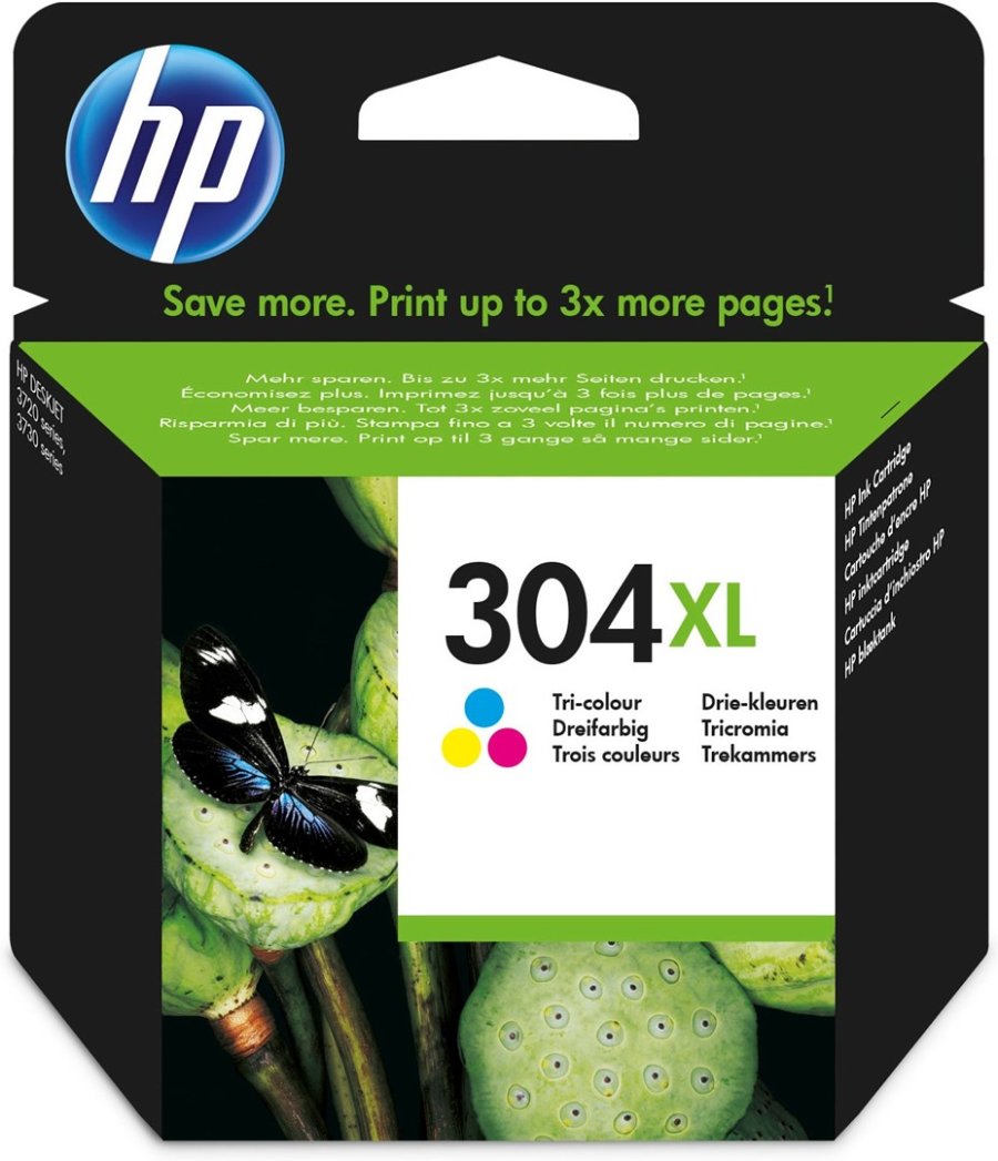 HP Original 304XL-blkpatron, trefarvet #2