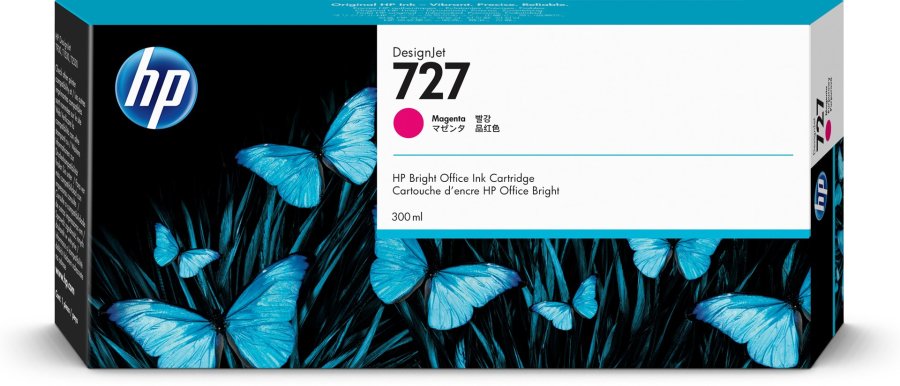 HP 727 DesignJet-bl�kpatron med 300 ml, magenta #2