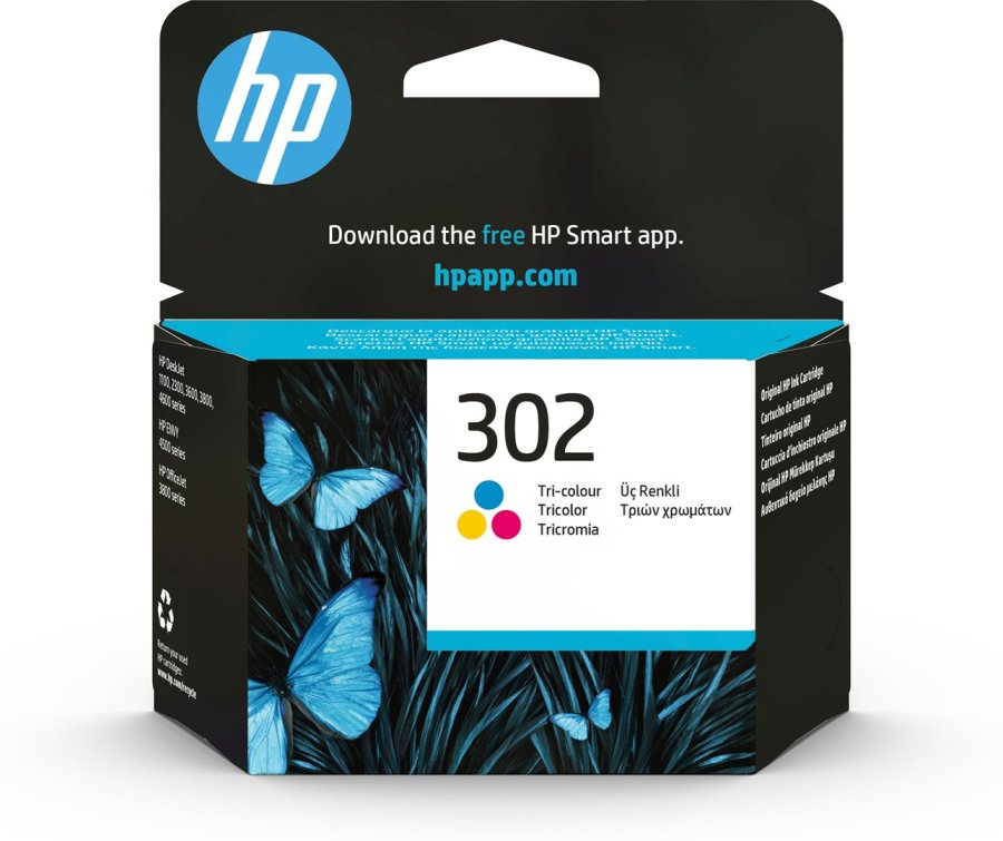 HP Original 302-blkpatron, trefarvet #2