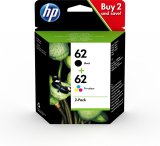 HP Originale 62-blkpatroner, sort/trefarvet, 2-pak #2