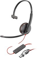 HP Poly Blackwire 3210 Monaural USB-C Headset +USB-C/A Adapter #2