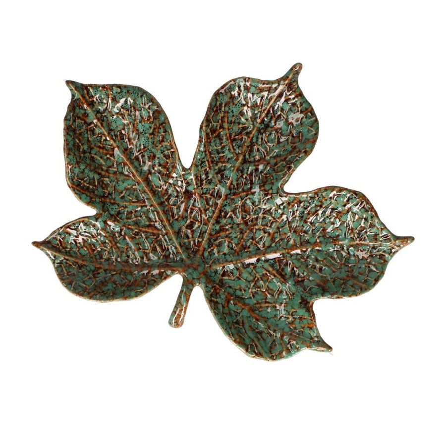 RITUALI DOMESTICI SFOGLIAMI Set of 2 fig leaf platters #1