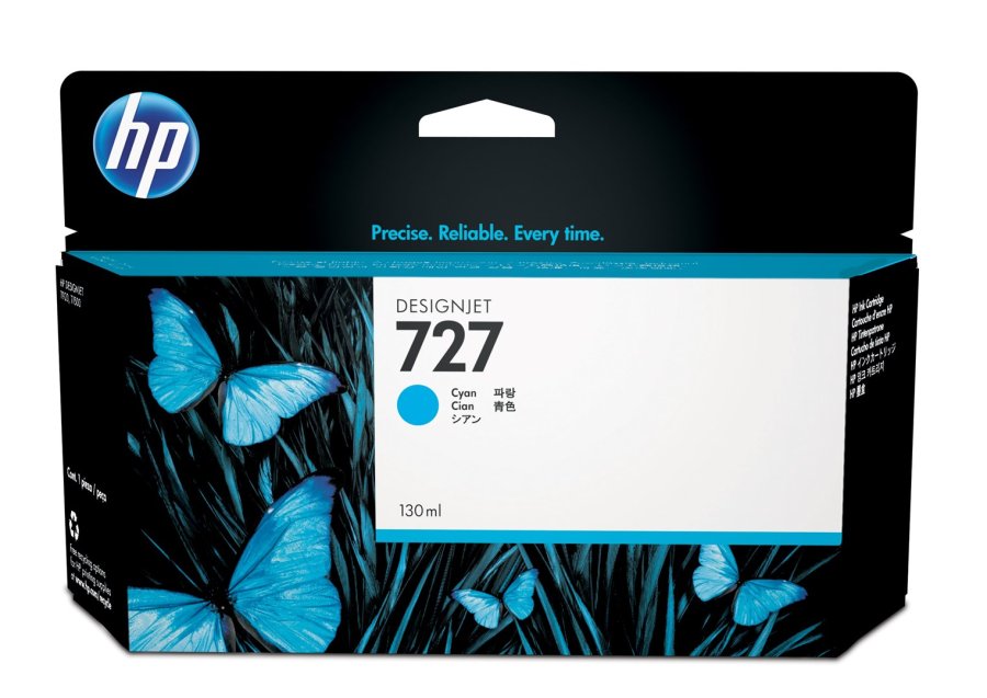 HP 727 DesignJet-bl�kpatron med 130 ml, cyan #2