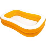 Intex 57181 swimmingpool til over jorden Oppustelig pool Rektangulr 600 L Orange, Hvid #4