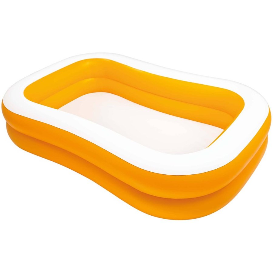 Intex 57181 swimmingpool til over jorden Oppustelig pool Rektangulr 600 L Orange, Hvid #4