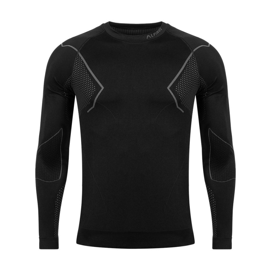Men's thermoactive sweatshirt Alpinus Active Base Layer black-gray GT43189 S #1