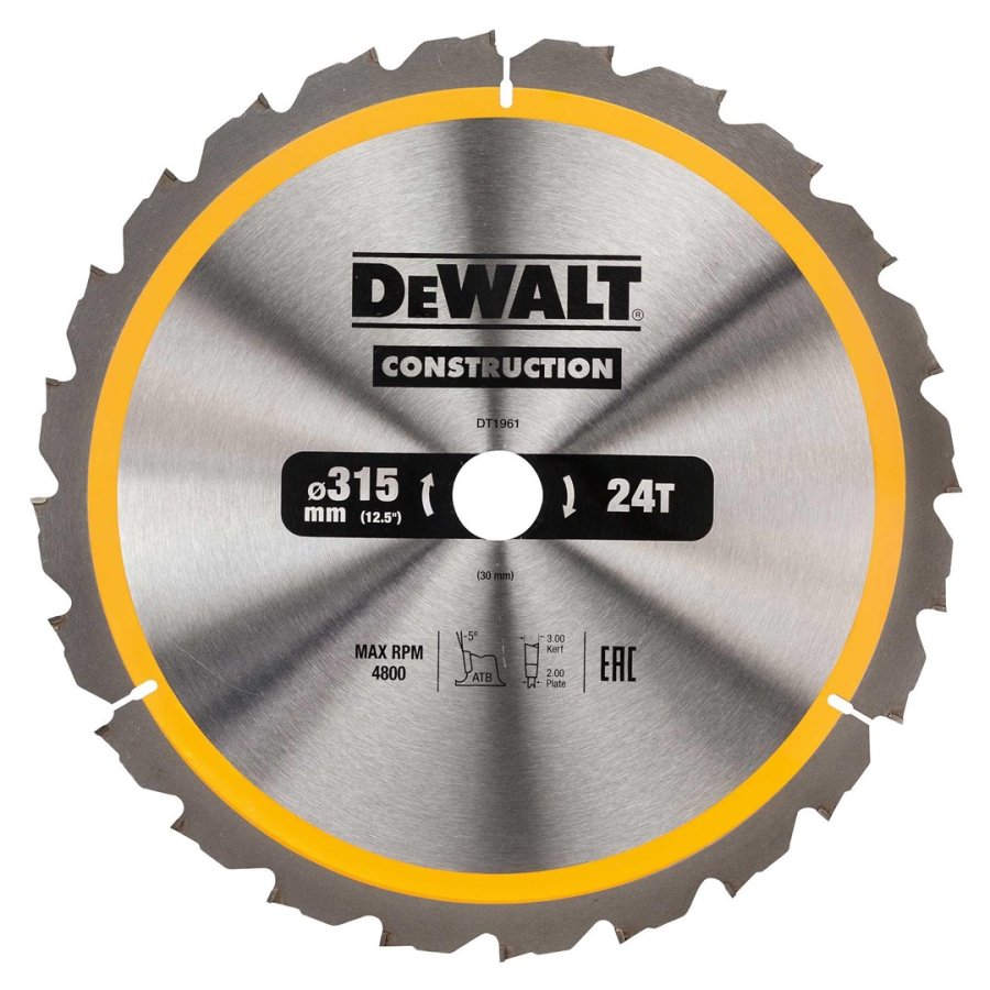 DeWALT DT1961-QZ rundsavklinge 31,5 cm 1 stk #3