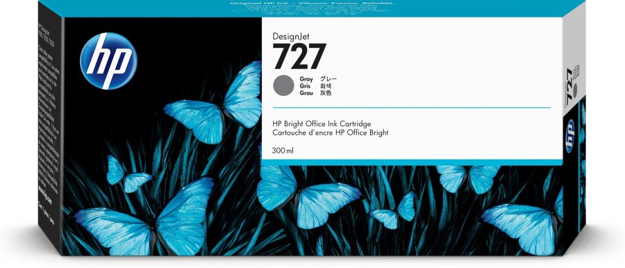 HP 727 DesignJet-bl�kpatron med 300 ml, gr� #2