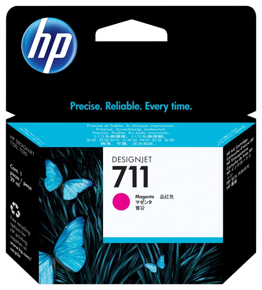 HP 711 DesignJet-blkpatron med 29 ml, magenta #2