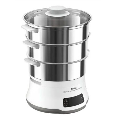 Tefal Convenient Series Deluxe VC502D dampkoger 3 kurv(e) Bordplade 900 W Rustfrit stl, Hvid #2