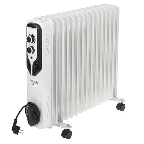 Adler AD 7819 varmeapparat Indendrs Hvid 2500 W Olie elektrisk omrdevarmer #2