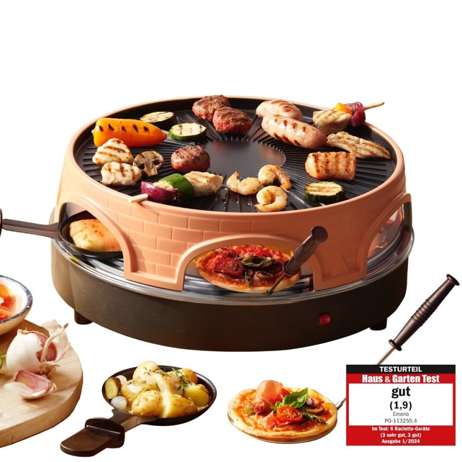 Emerio PO-113255.4 raclette grill 1500 W Sort, Brun #2