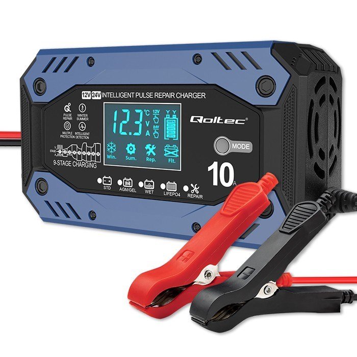 Qoltec 52482 batterioplader til kretj 12/24 V Sort, Bl #2