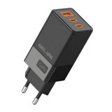 Beline 65W GaN Wall Charger 2xUSB-C PD 3.0 + 1xUSB-A QC 3.0 without cable - black #1