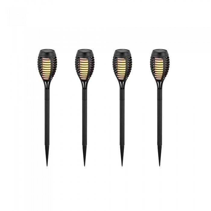 Solcellelampe V-TAC VT-724 1W LED 50cm 2200K (SKU 8689) 4 stk Sort #1