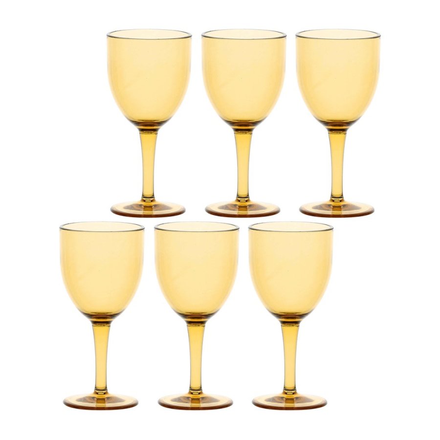ROSE&TULIPANI FIABA Set of 6 acrylic wine glasses 400 ml, amber #1