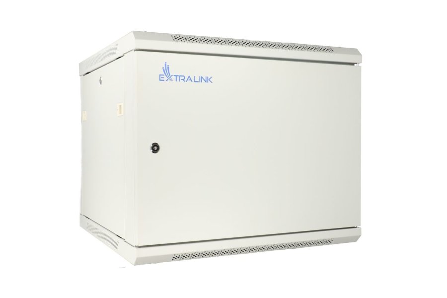 Extralink 9U 600X600 ASP WALL-MOUNTED RACKMOUNT CABINET METAL DOOR GRAY Vgmonteret stativ Gr #2