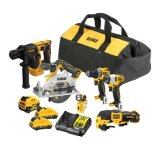 DEWALT. 12V COMBO KIT DCK611P1D2 (DCH072+DCS512+DCD701+DCF801+DCS353+DCL510) 1x5.0 2x2.0Ah BAG #1