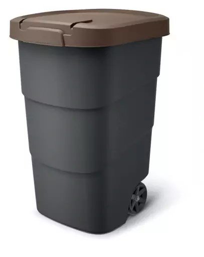 KEDEN WHEELER WASTE BIN 90 L - BROWN #1